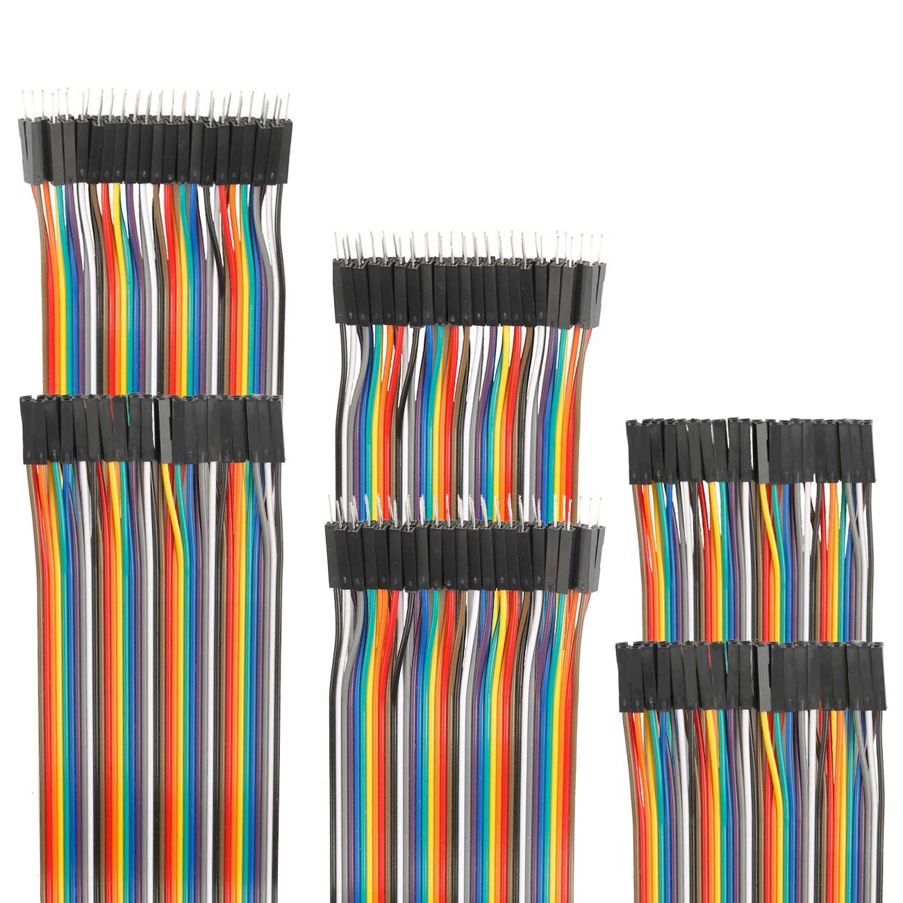 120pcs Assorted 15cm Breadboard Jumper Wires Multicolored Electronics Ribbon Kit