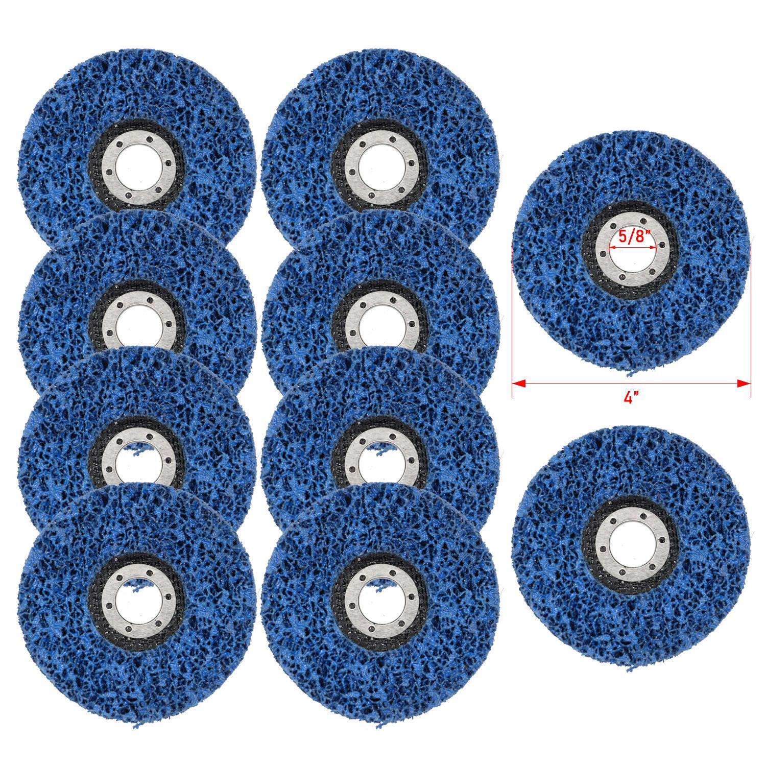 10 Pcs 4″ Poly Strip Disc Wheel Paint Rust Removal Clean For Angle Grinder US