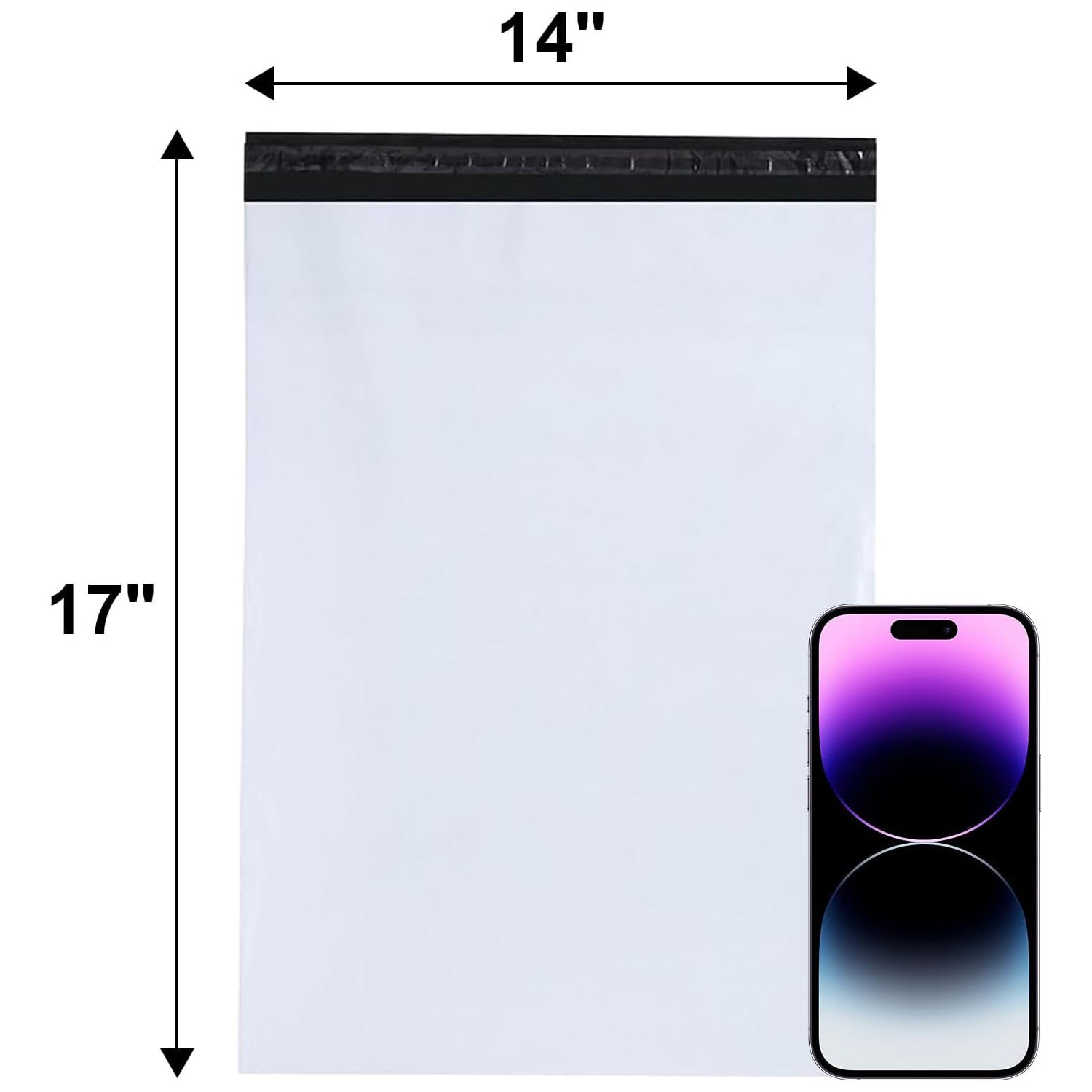 100-1000 14″ x 17″ Poly Mailers Envelopes Plastic Mailing Shipping Bags 2.5 MIL