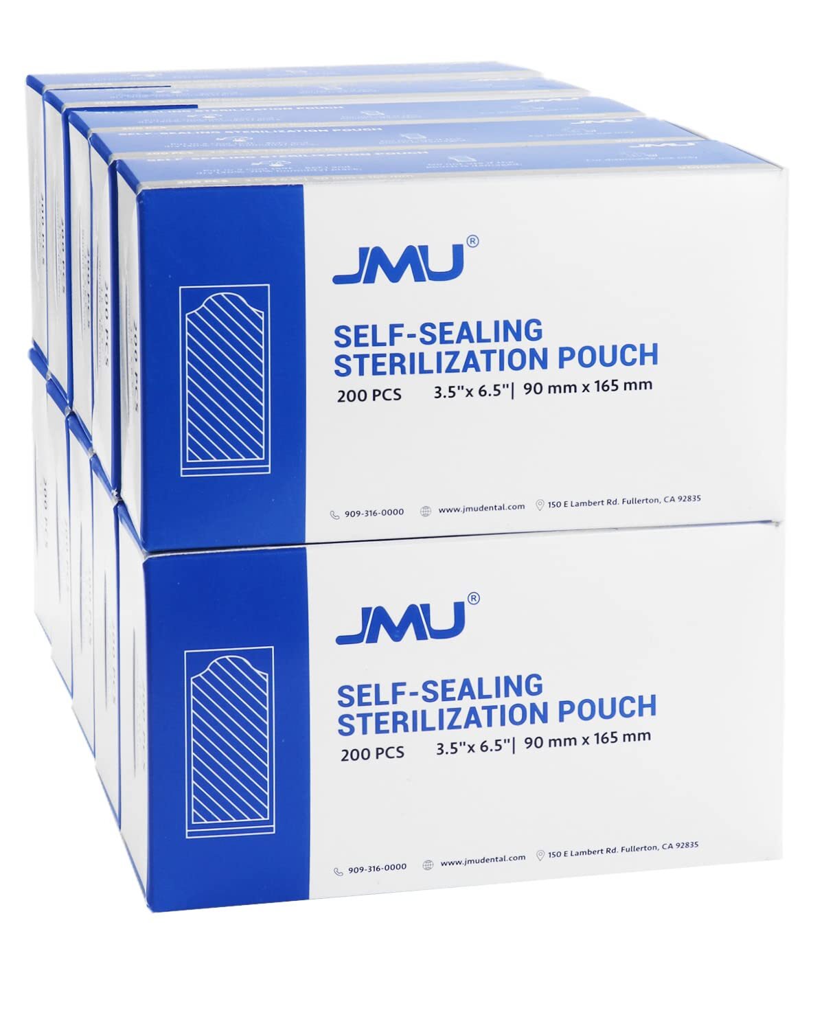 JMU Self Sterilization Pouches Autoclave Pouch 3.5*6.5″ Sterilizer Bags 1000pcs
