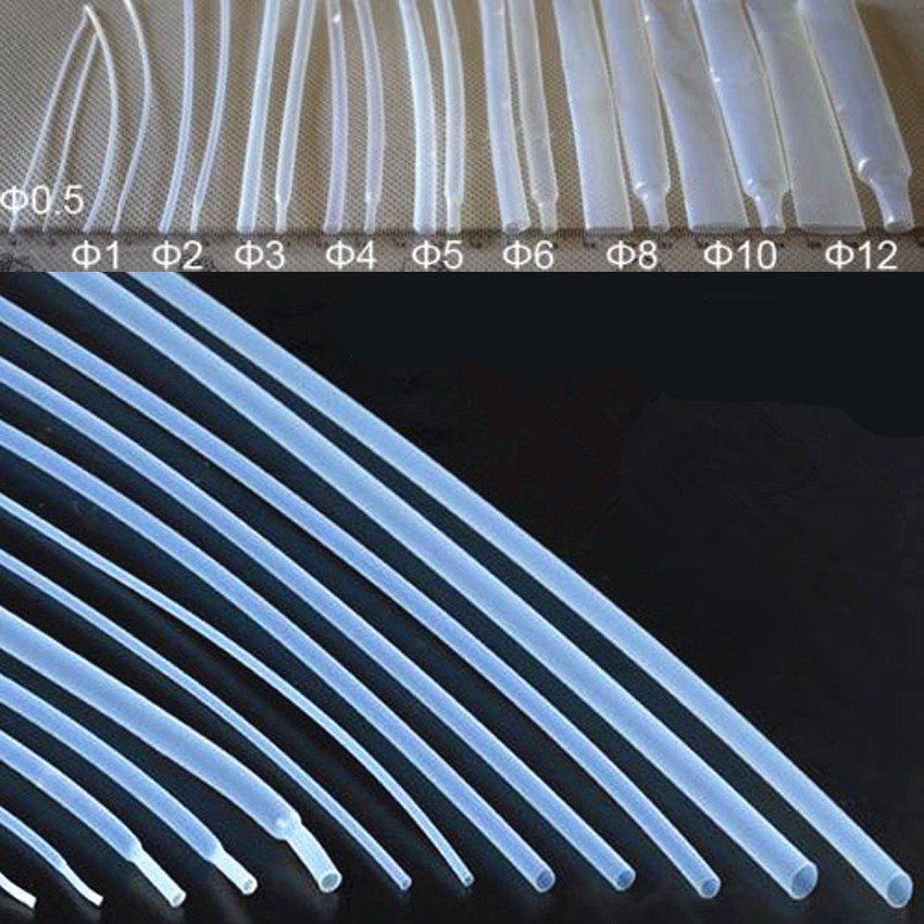 0.5mm~40mm Clear PTFE Heat Shrink Tubing Insulation High Temperature Tube 600V