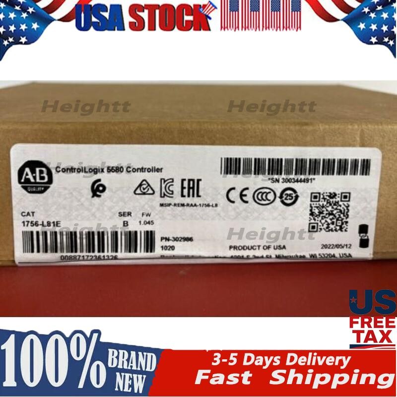 New Factory Sealed Surplus Allen Bradley 1756-L81E B 1756L81E US Free Tax