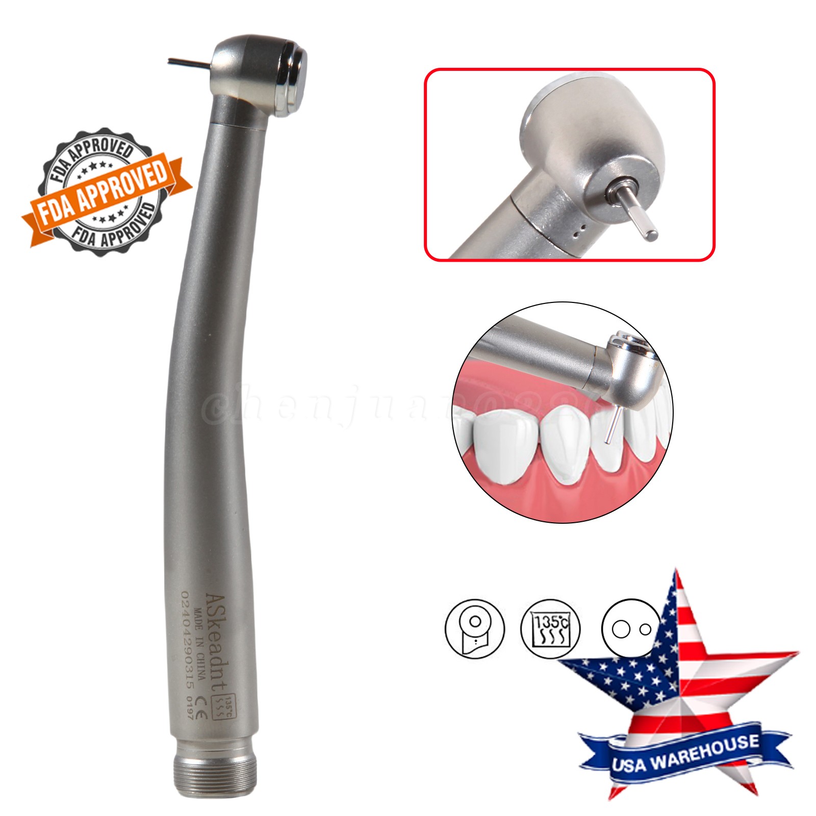 Turbina NSK PANA MAX Style Dental High Speed Handpiece Push Button 2 Hole Borden