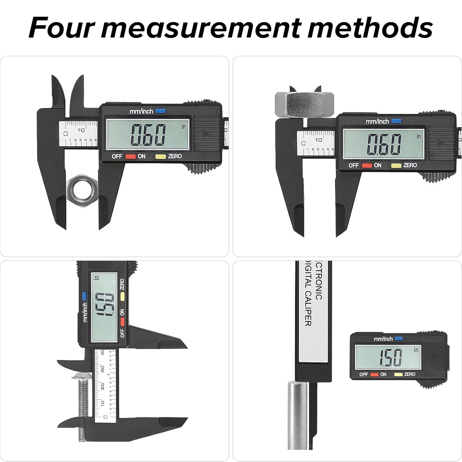 6″ 150mm Digital Caliper Micrometer LCD Gauge Vernier Electronic Measuring Tool