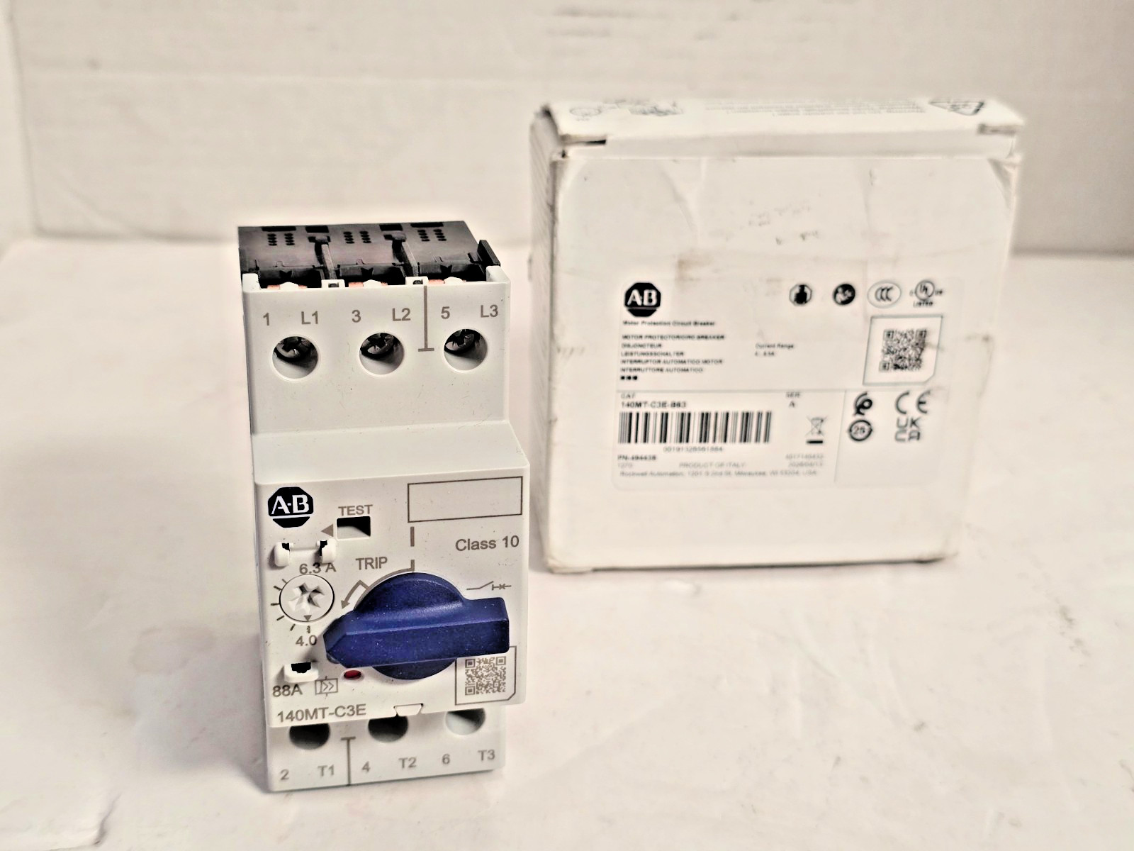 Allen Bradley 140MT-C3E-B63 Series A MPCB 4.0-6.3 A, Frame C, New