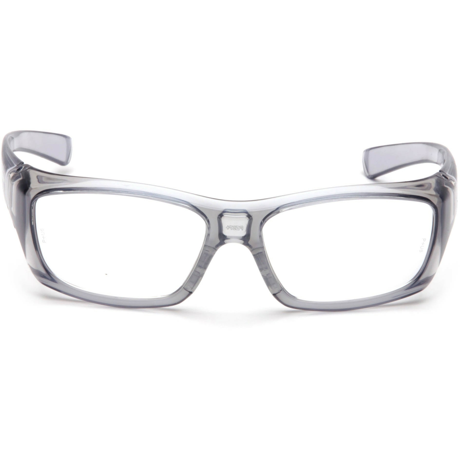 Pyramex Emerge Safety Glasses Readers Gray Frame Clear Full Magnifying Lens