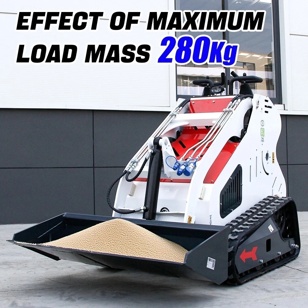 Compact stand-up tracked mini skid steer loader Runtong R420 Engine US in Stock