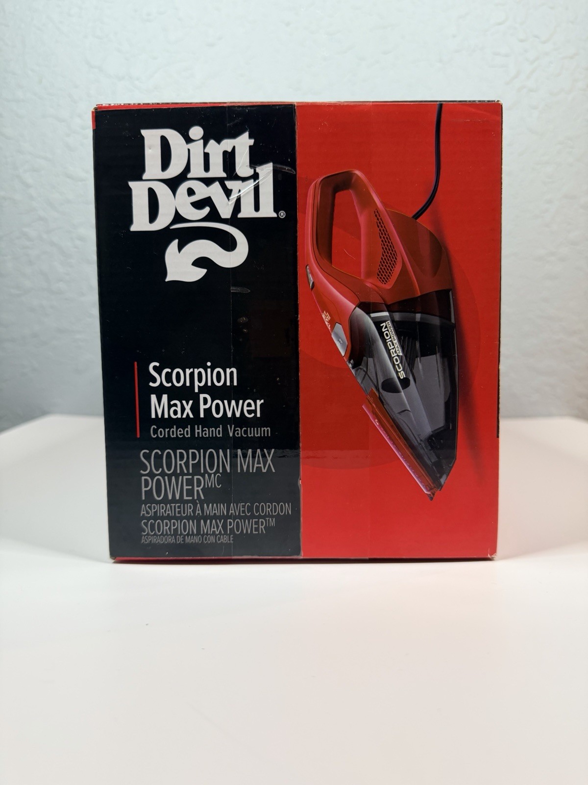 Dirt Devil Scorpion Max Power Corded Bagless Hand Vacuum w/ Crevice Hose