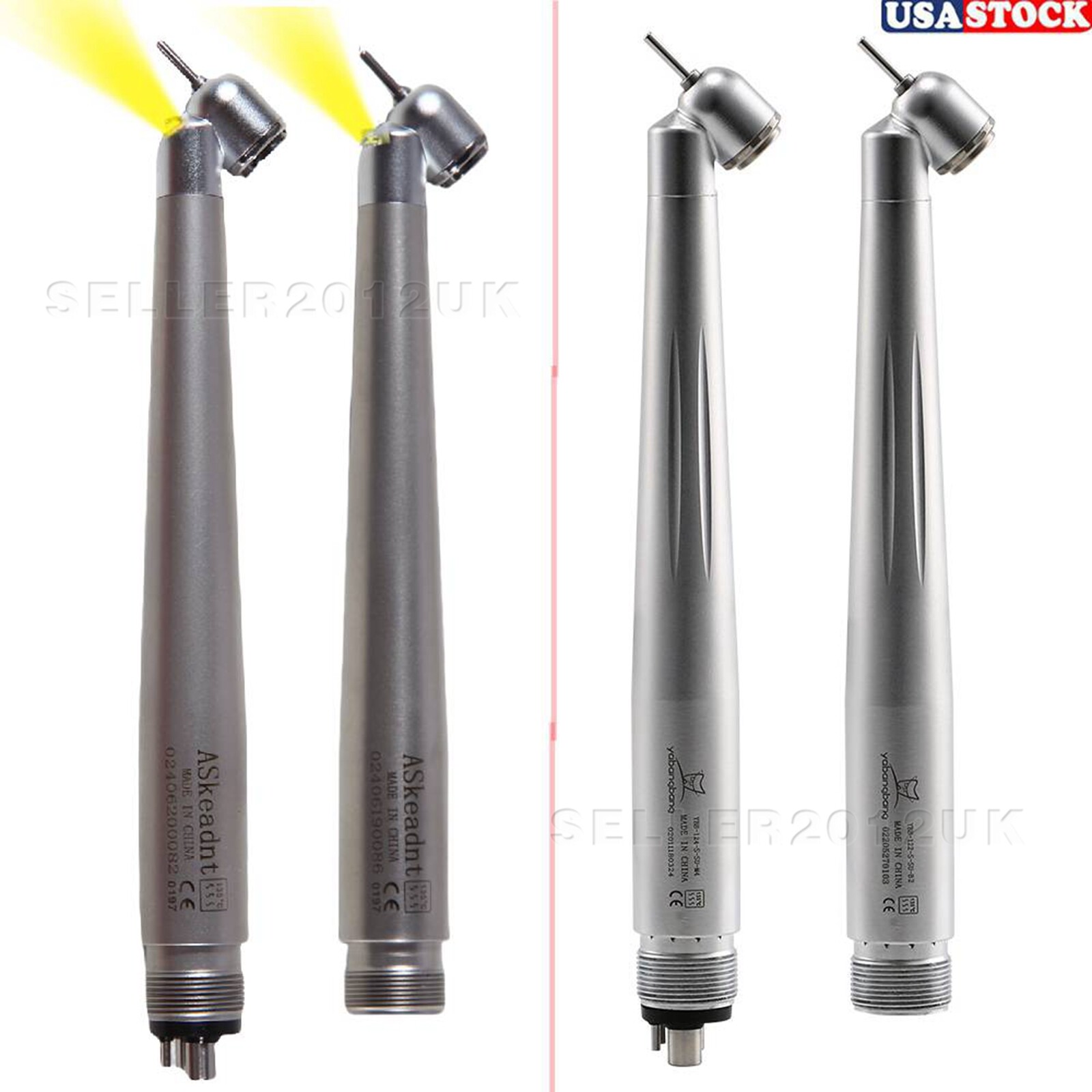 NSK Style Dental Surgical 45° Degree /LED High Speed Handpiece Turbine 2/4Holes