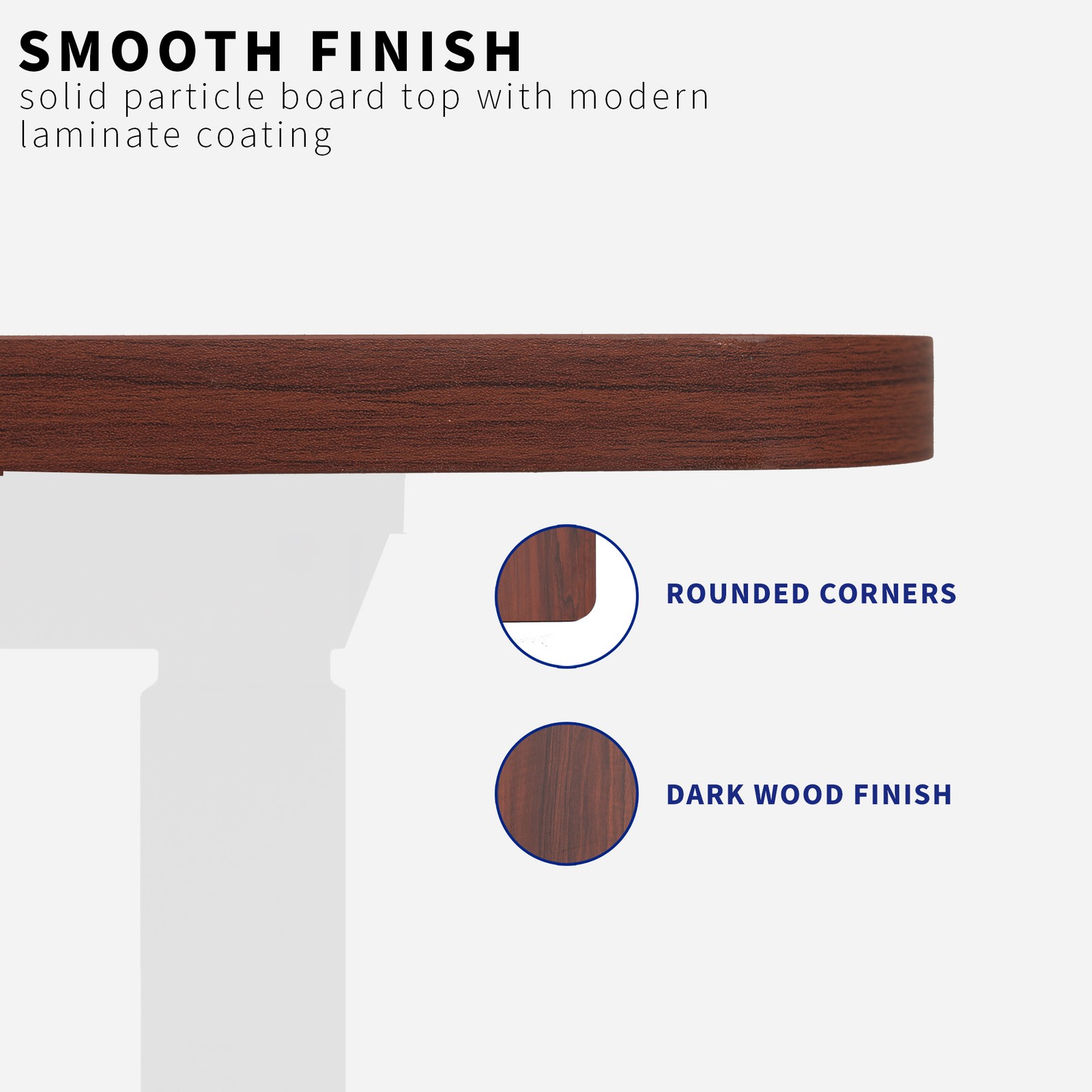 VIVO Dark Walnut 60 x 30 inch Universal Table Top for Sit to Stand Desk Frames
