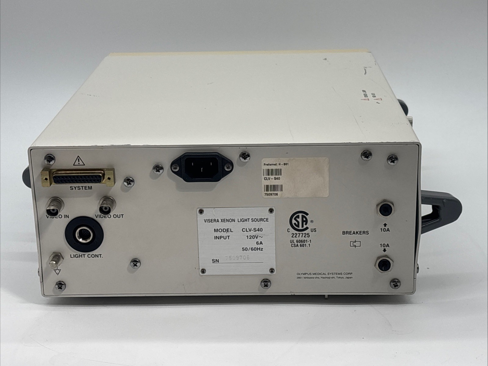 Olympus Visera CLV-S40 Xenon Light Source – 30 Day Warranty!