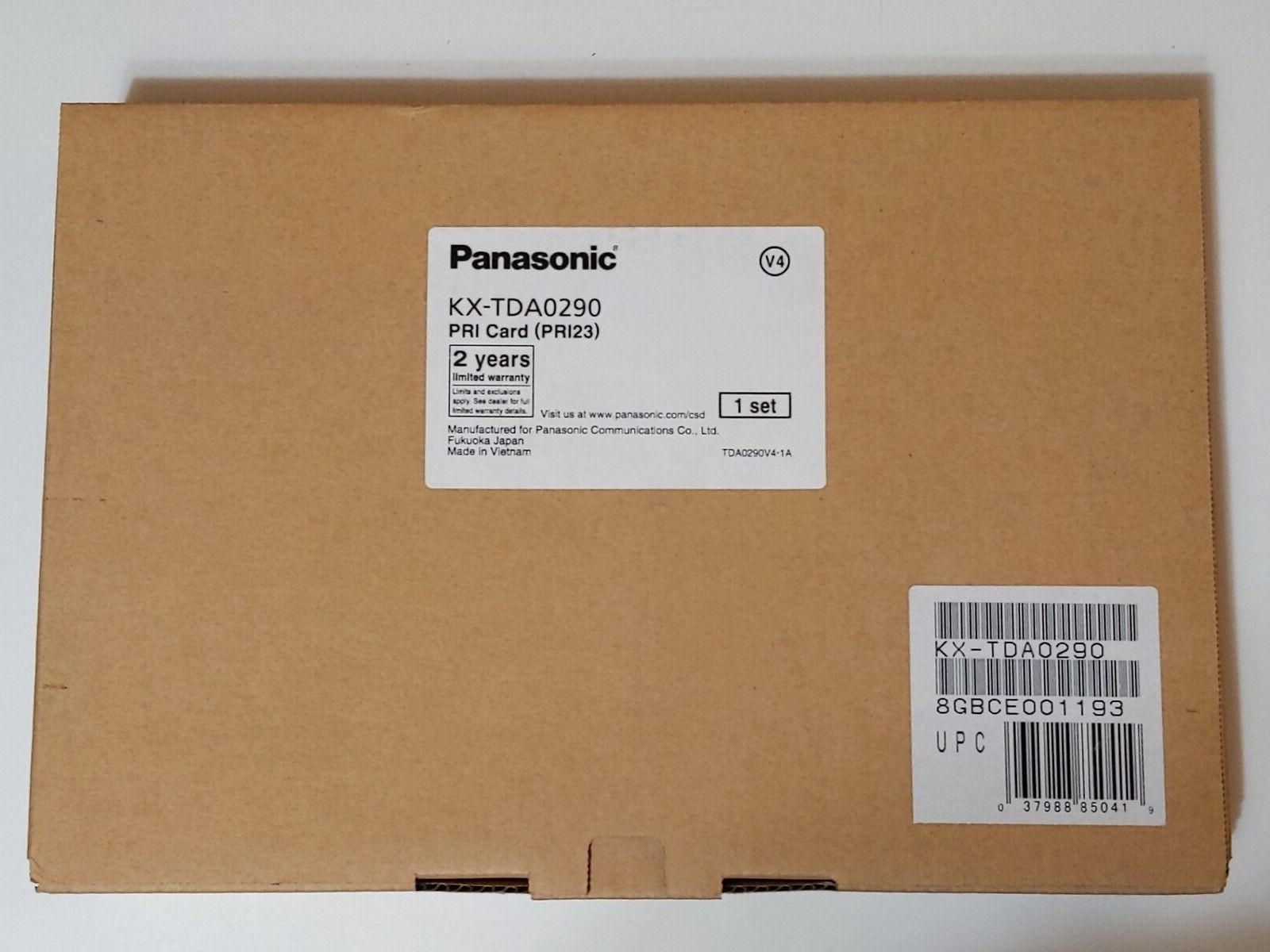 Panasonic KX-TDA0290 ISDN PRI Card Requires Pro Install