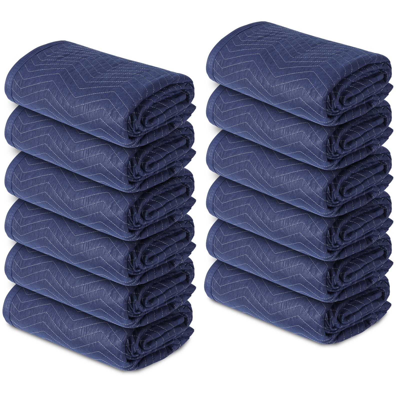 12 Pack Moving Blankets 72″x80″ Heavy Duty Packing Blankets Furniture Dark Blue
