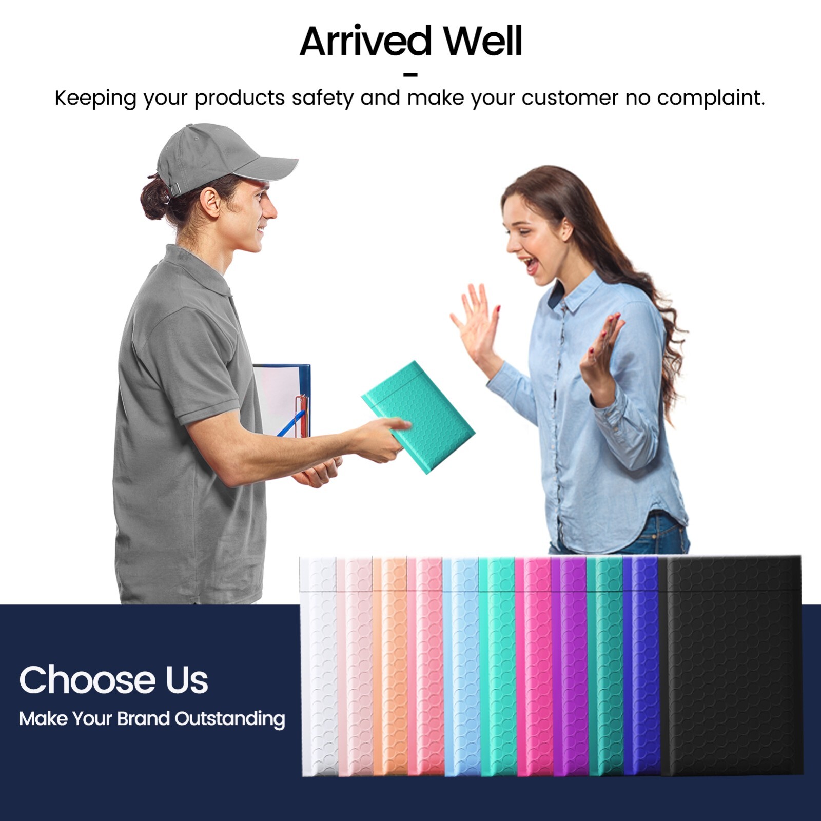 All Size Color Bubble Mailers Padded Envelopes Mailing Shipping Bag for Business