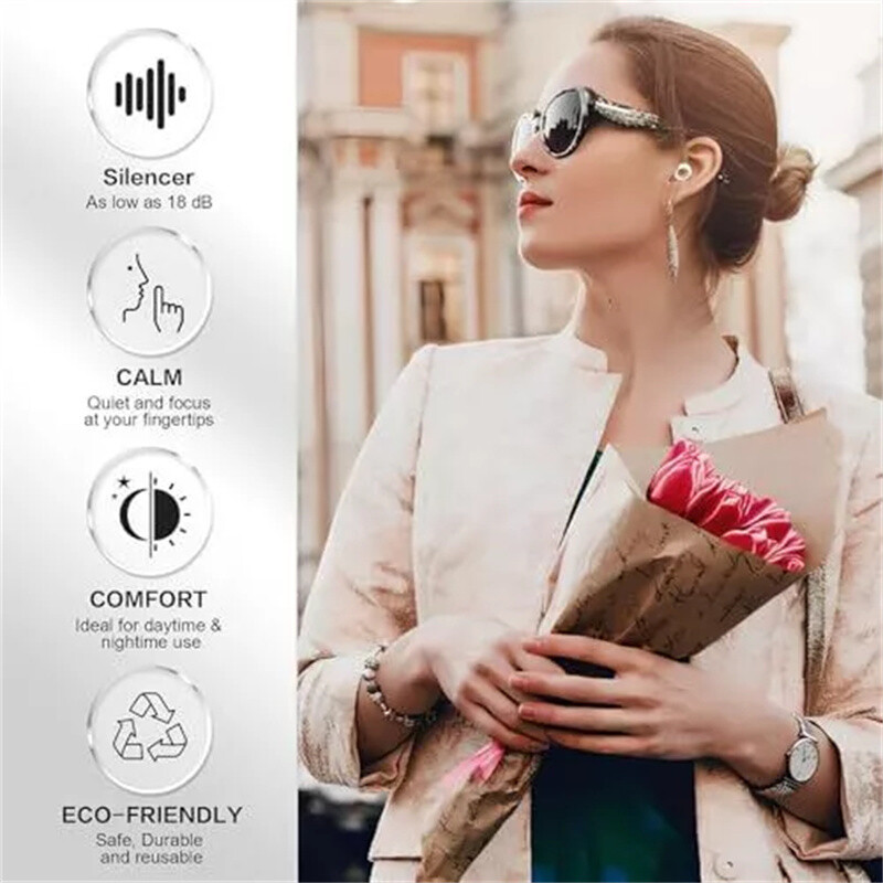 NEW Reusable Silicone Ear Plugs Noise Blocking Earplugs For Sleep, Study & Work