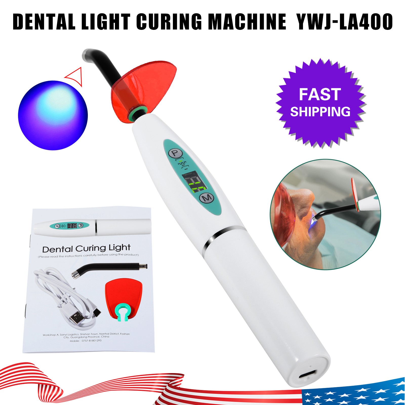 SANDENT Dental Implant 20:1 Reduction Contra Angle Push Button Handpiece F/ NSK