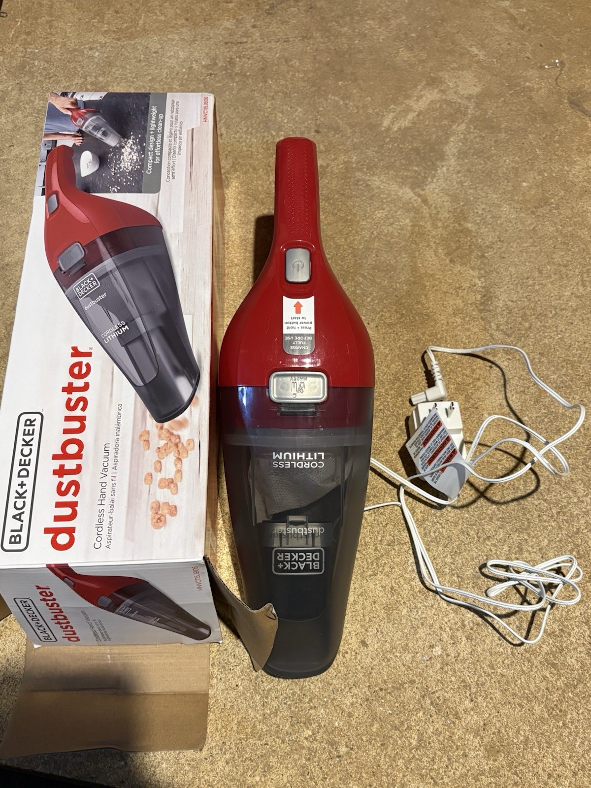 BLACK+DECKER dustbuster Cordless 7.2V Hand Vac Bagless Washable +Tool