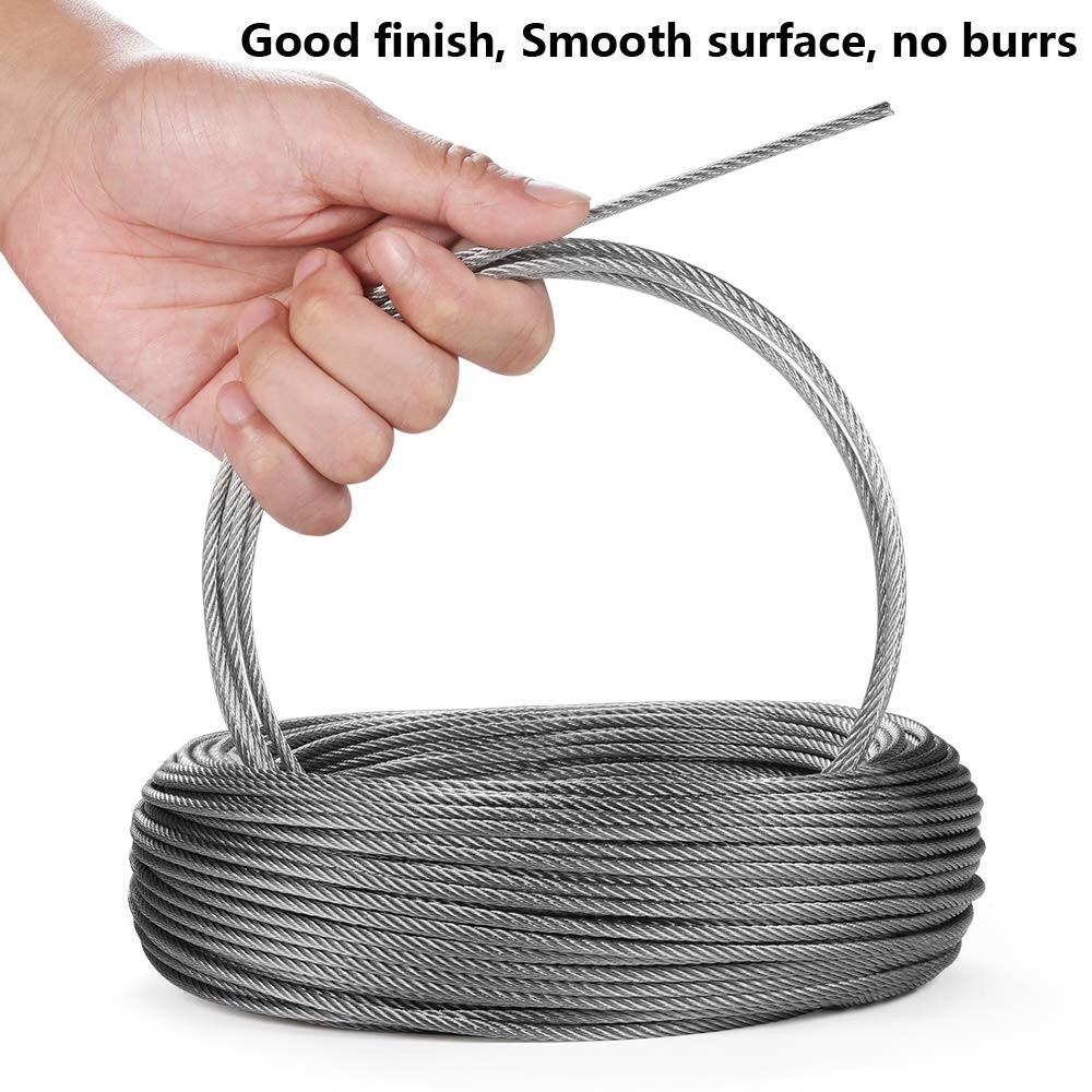 1/8 T316 Stainless Steel Cable Cable Railing Kit 110-1000 FT Wire 1800 Lb Brea