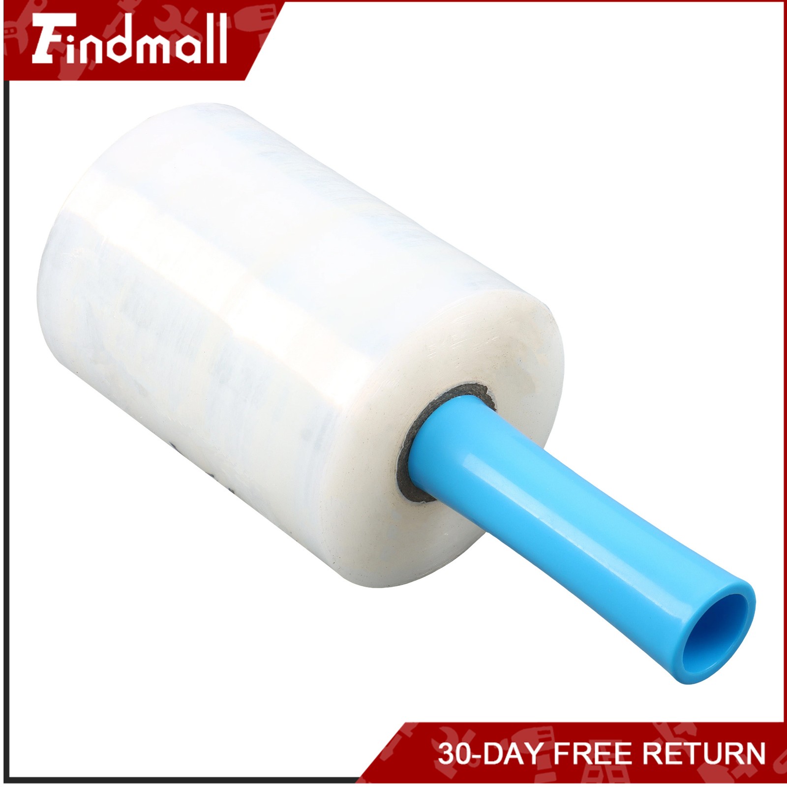 Findmall 4 Rolls 5 Inch x 1000 Ft Clear Stretch Wrap Film with 2 Pcs Handle