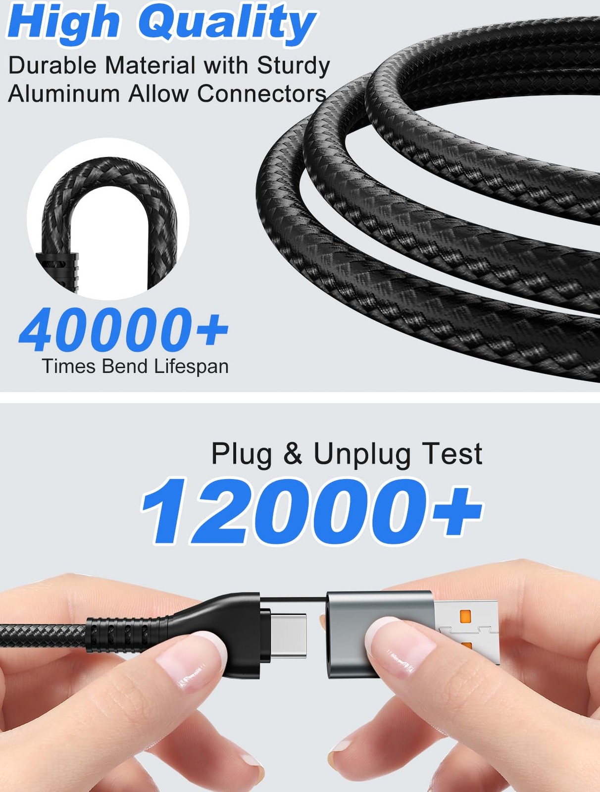 100W 2 USB C Multi Charging Cable for Apple Watch – 10ft USB C Fast Charging …
