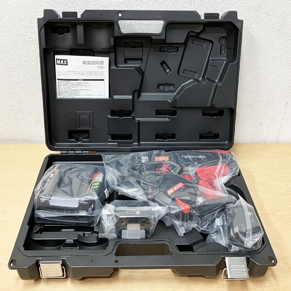 MAX TwinTier Cordless Rebar / Tie Wire Machine RB-610T-B2C Battery x 2 Charger