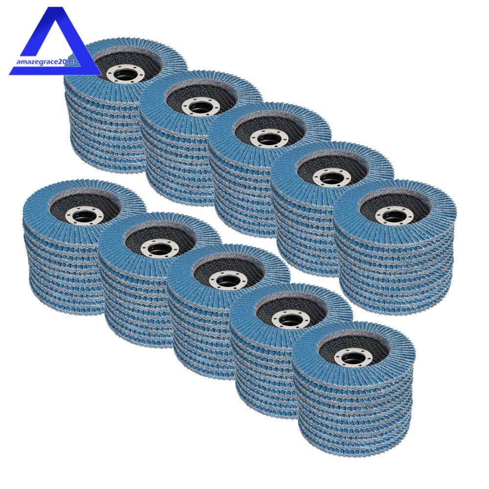 100Pack 4-1/2″×7/8” 40 Grit T29 Premium Zirconia Flap Disc Sanding Grinding