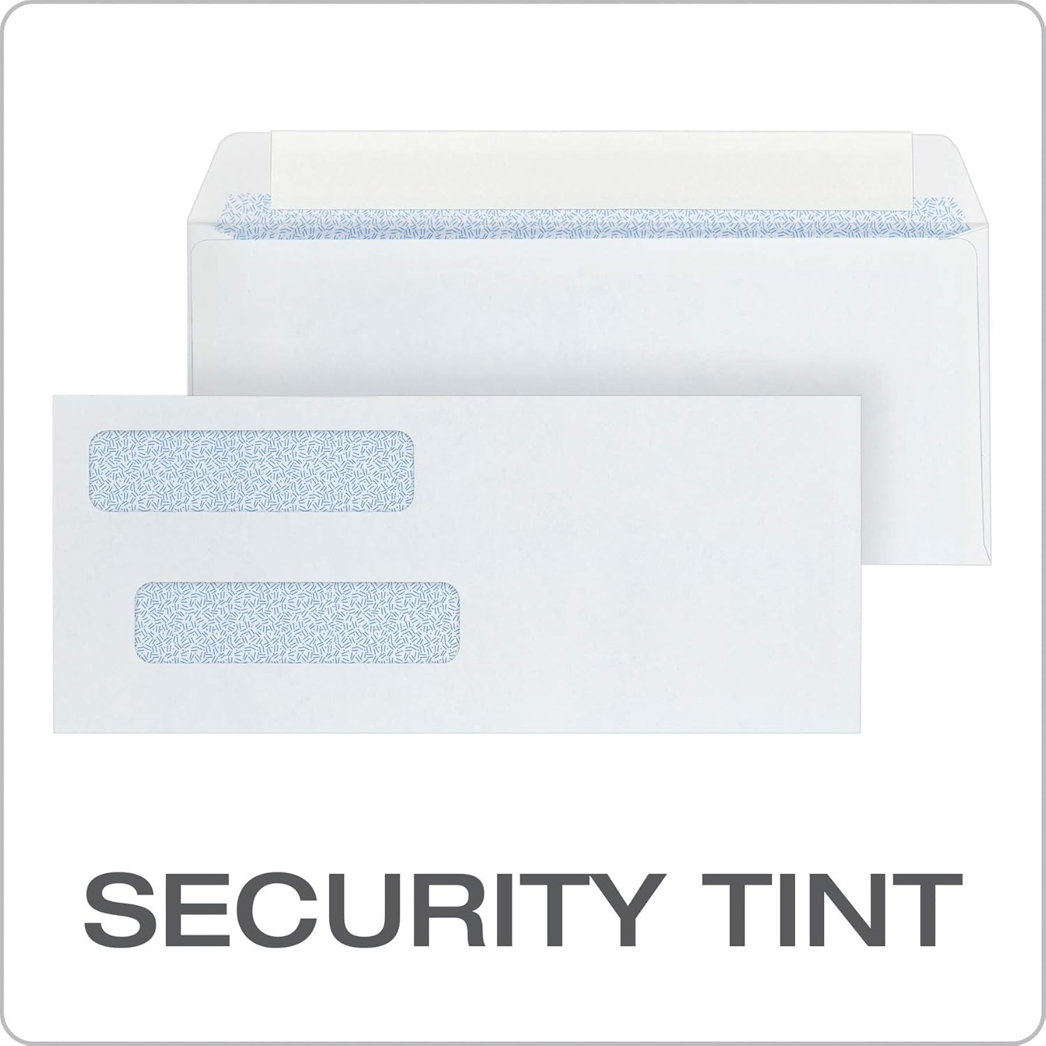 Quality Park #8 Double Window Envelopes, Self 500 Count (Pack of 1), White