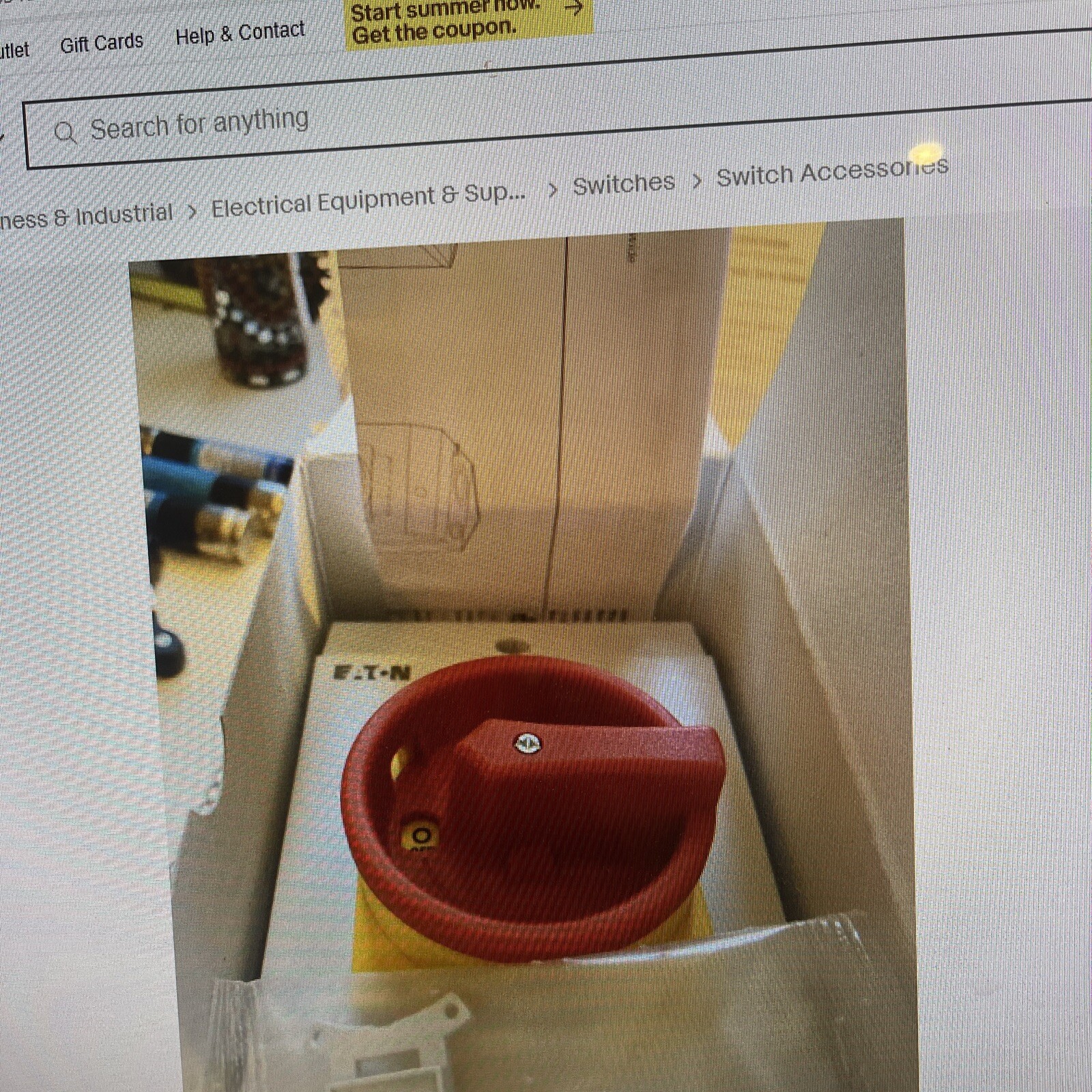 P132/I2/SVB. MAIN SWITCH. EATON. MADE IN UK. (NOT IN CHINA)