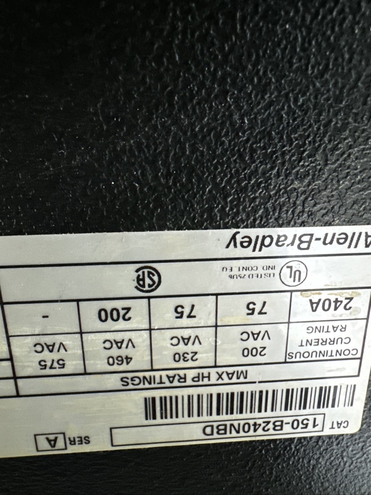 Allen Bradley 200hp Combination Starter Soft Start 152H-B240JBD-54 Warranty 🇺🇸