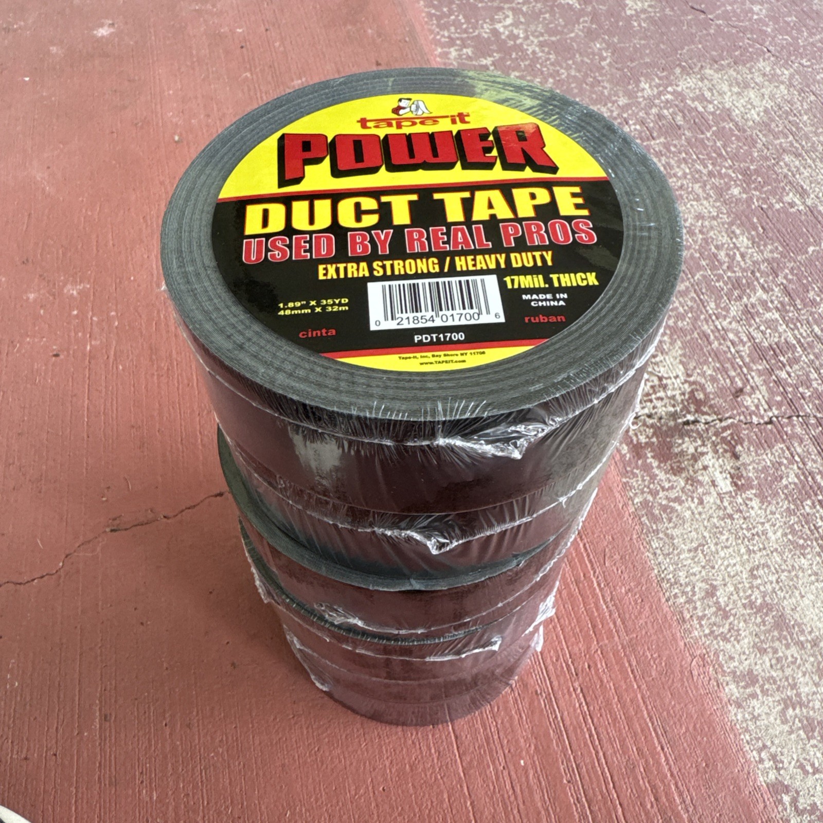 1.89″ x 35yd Heavy Duty Black Duct Tape DUCTING 6 Rolls