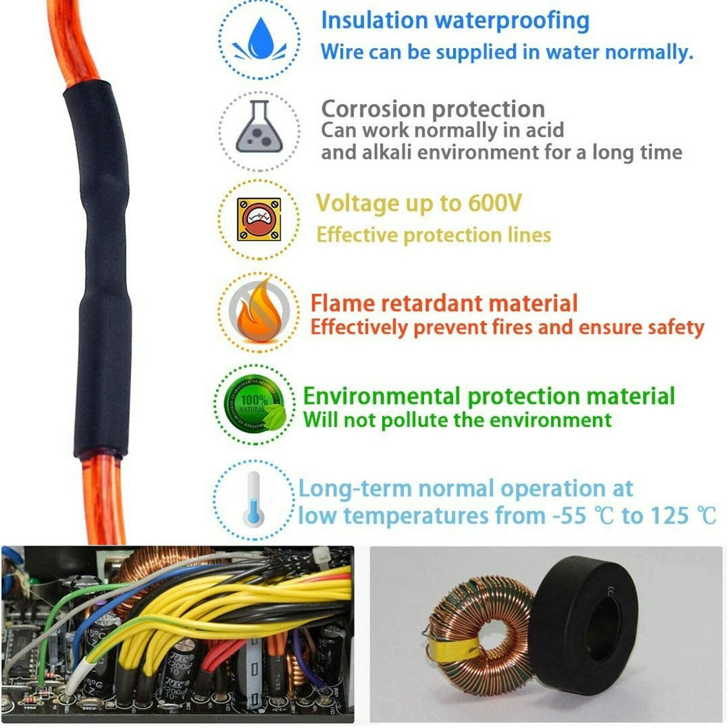 3:1 Heat Shrink Tubing Marine Grade Wire Wrap Adhesive Glue Lined Waterproof New