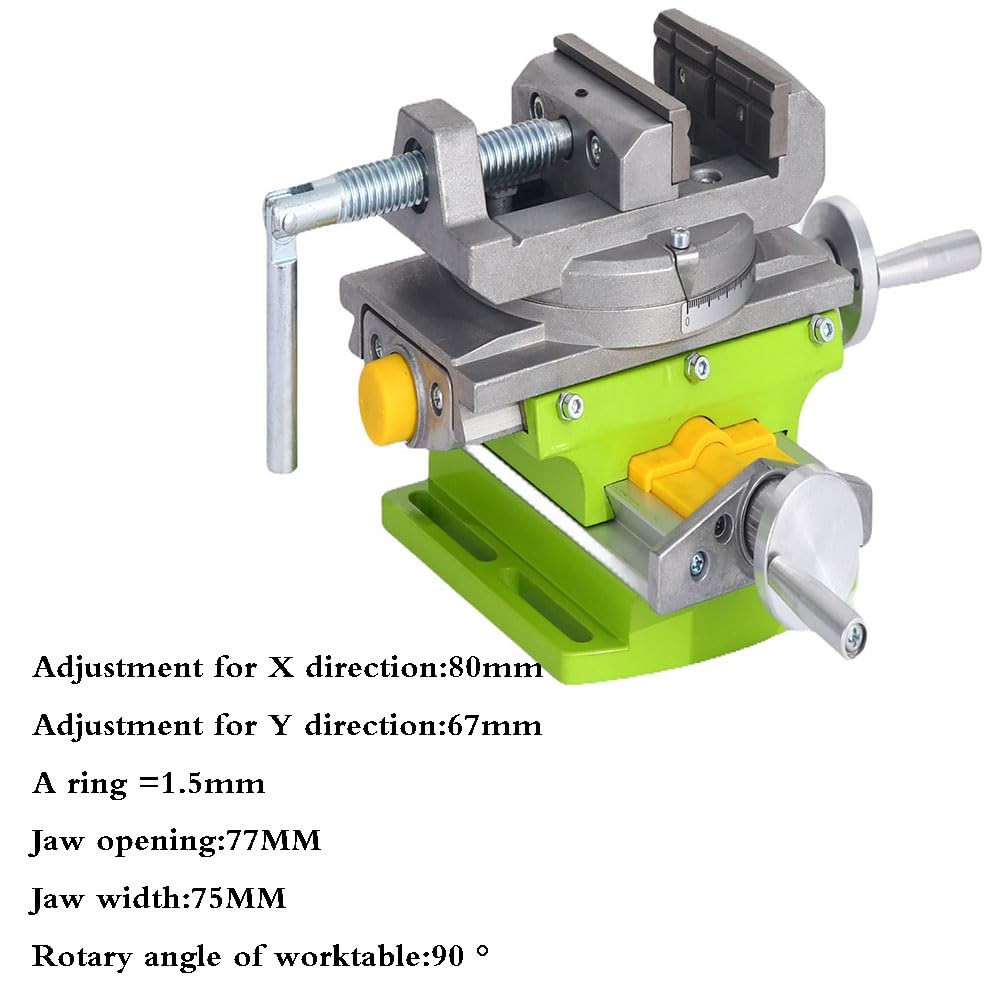 BACHIN Rotary Table 90 ° 3″ Cross Slide Drill 3inch ,Rotary 90 °, Green