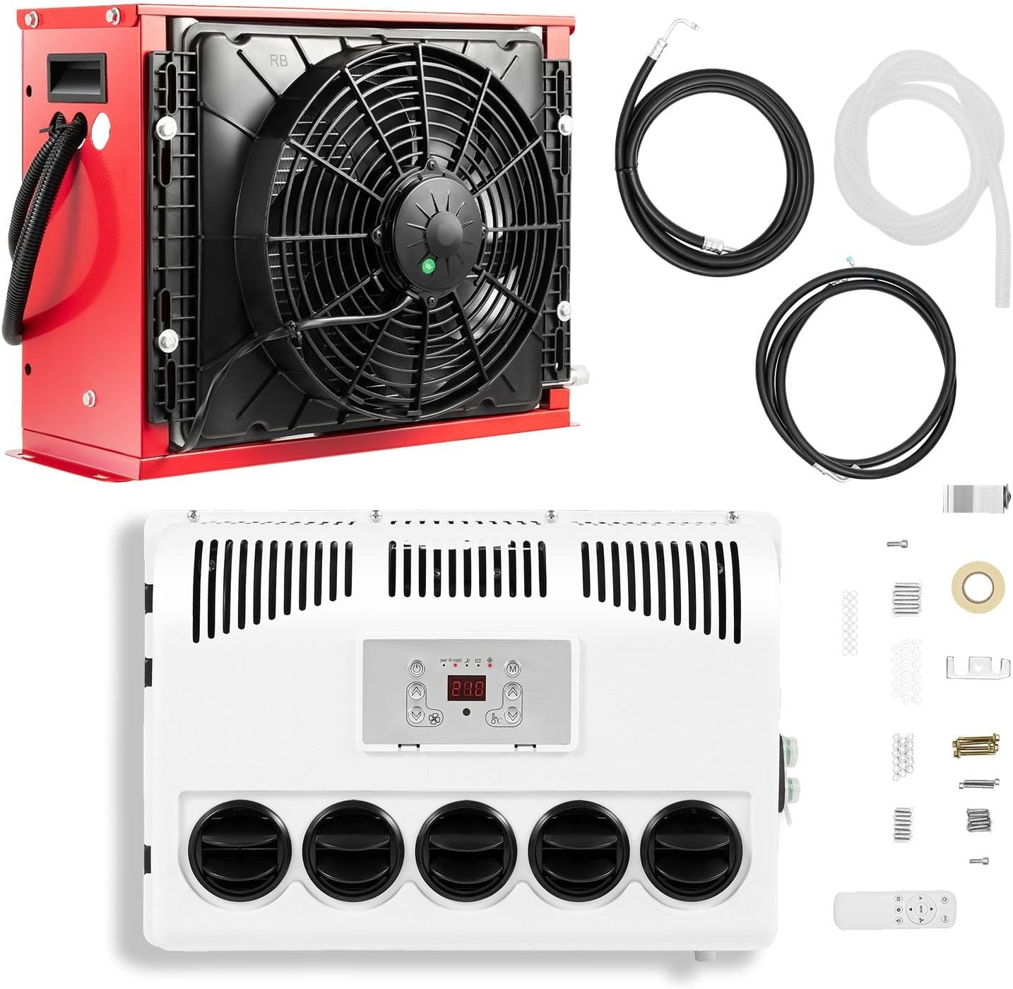 12V 11000 BTU Truck Air Conditioner Split AC For Semi Trucks Bus RV Caravan US