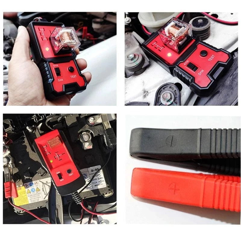 12V Automotive Relay Tester 4/5 Pin LED Car Diagnostic Relay Testing Tool