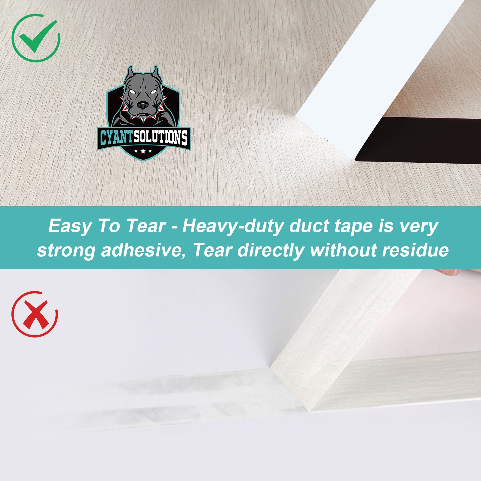Duct Tape Value Pack 2 Rolls, Waterproof Heavy Duty Duct Tapes, 2 inch x 60 Yard