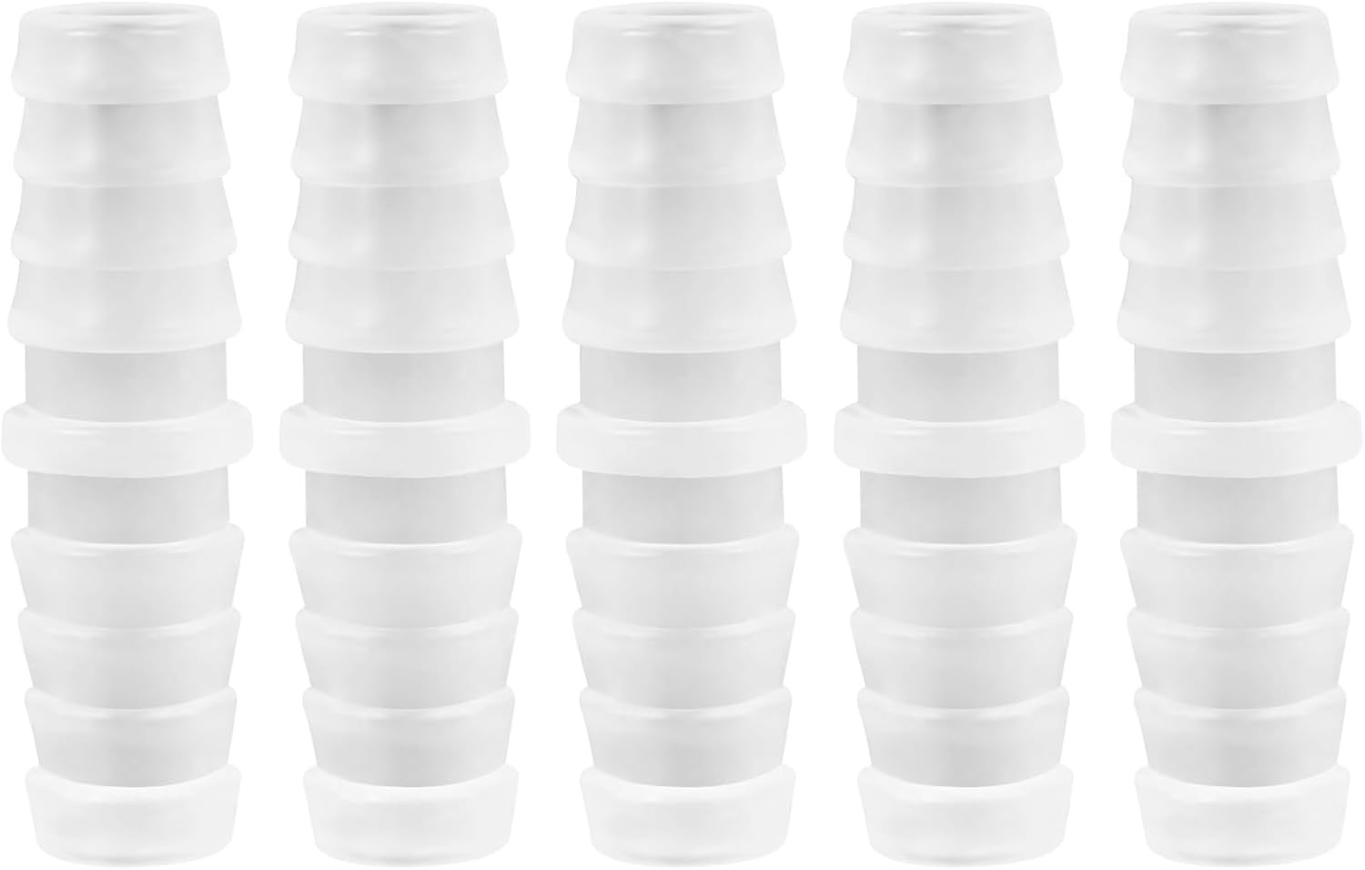 3/8″ Barbed Hose Connector, 5-Pack Plastic Barb Fitting Adapter for Air, Water,