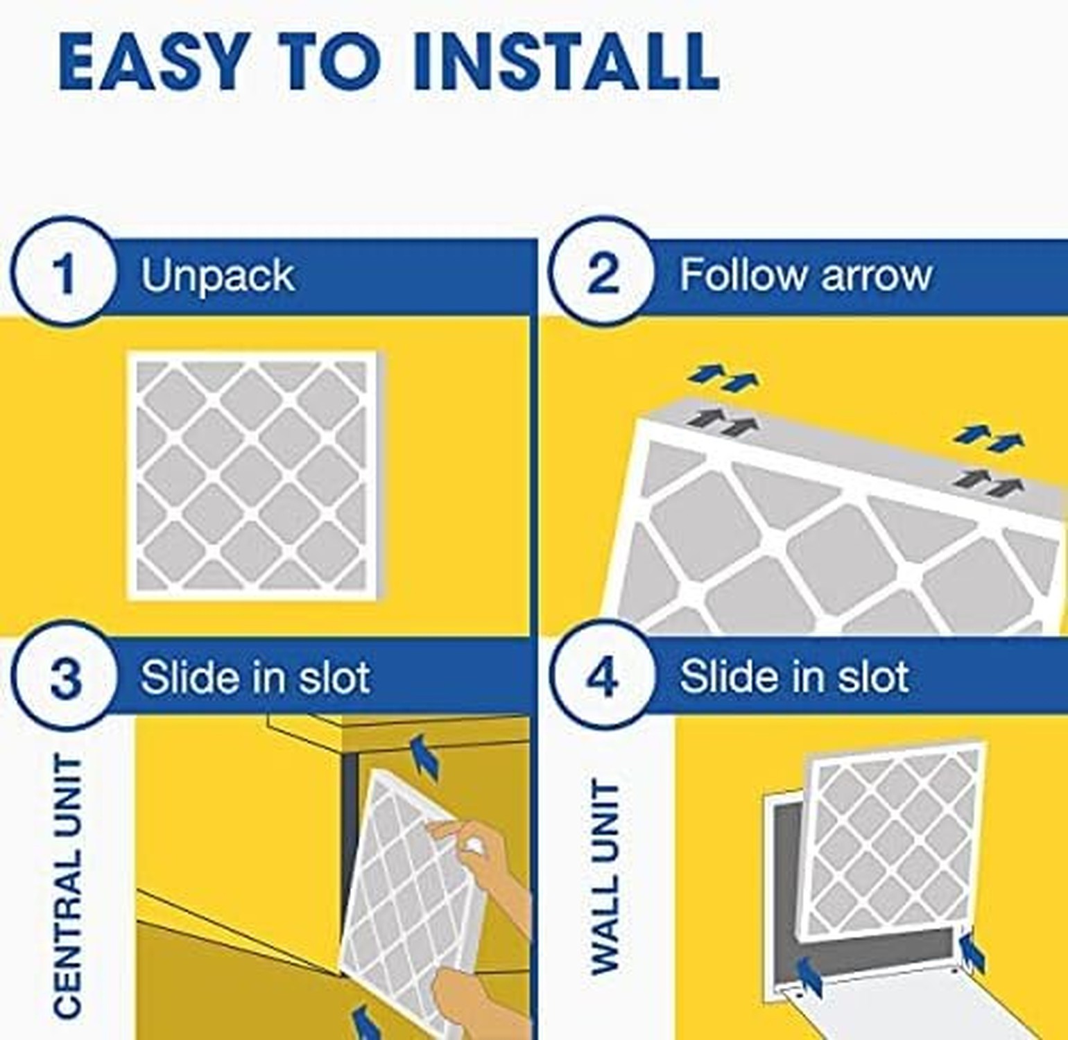 Aerostar 20x25x1 MERV 8 Air Filter, 6 Count, ACTUAL SIZE (19.75 x 24.75 x 0.7…