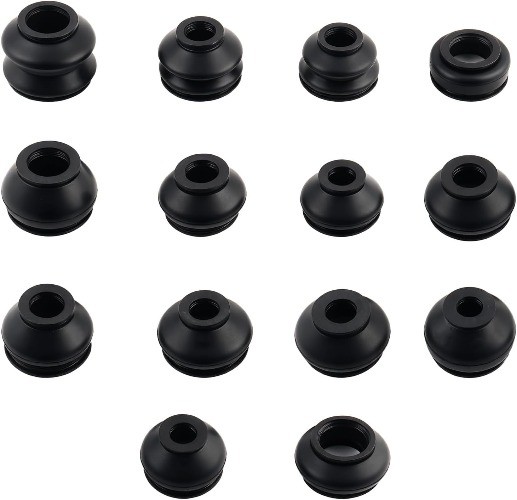 14PCS Tie Rod Boot Kit, Multi-Size Rubber Ball Joint Boot Replacement for Water