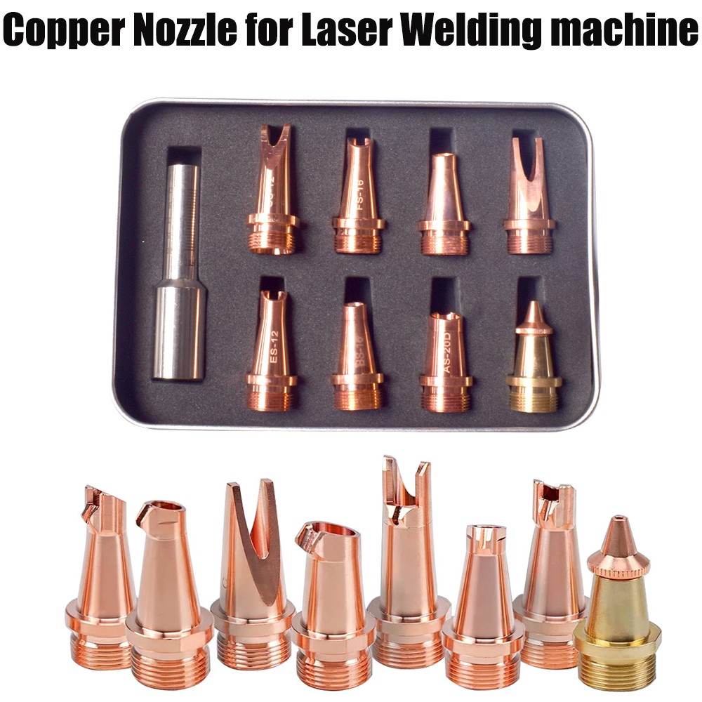 7pcs Laser Welding Nozzle +1 pc 70mm Scale Tube for Handheld Welder Wire w/box