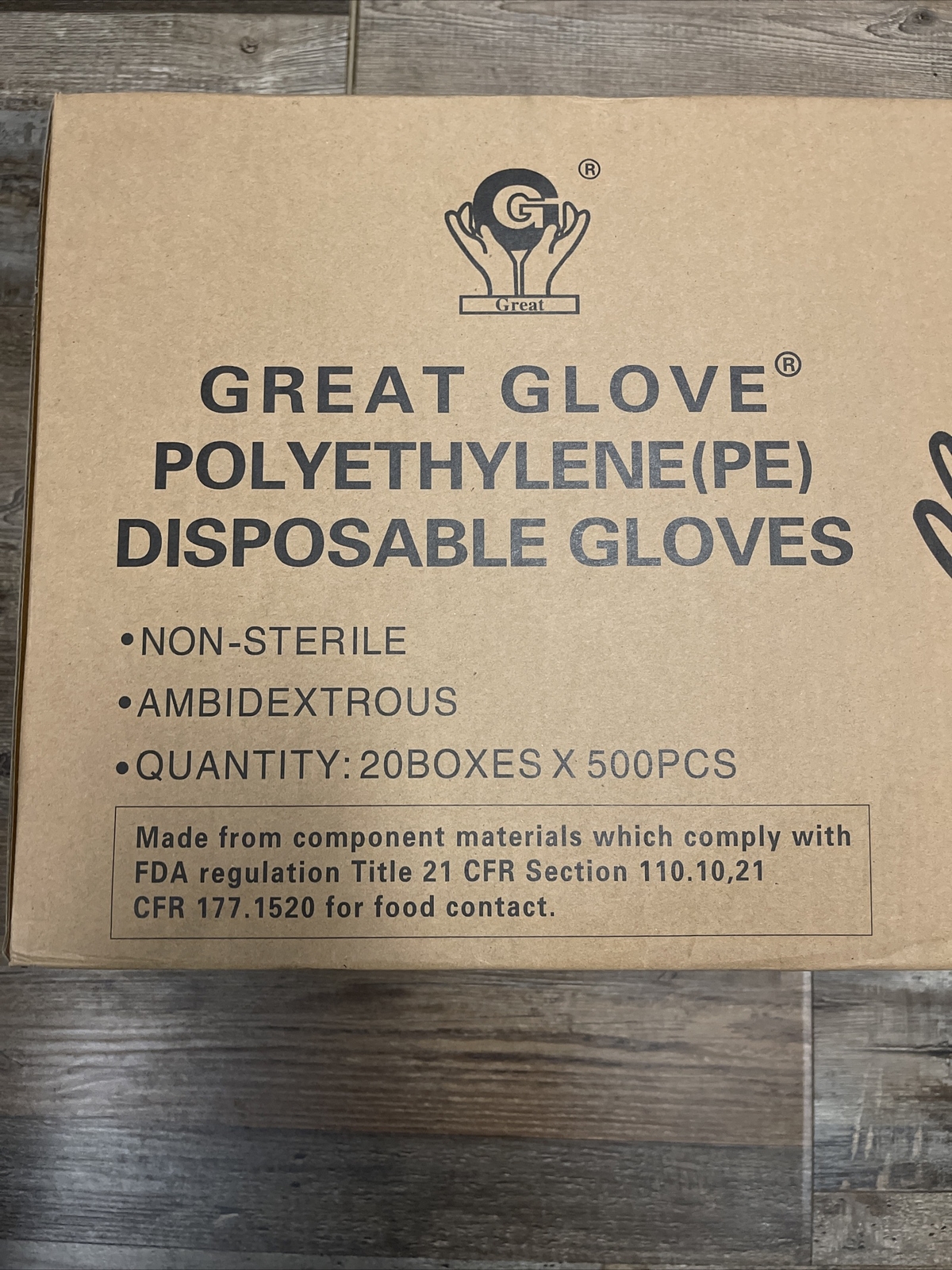 Great Gloves Polyethylene Gloves (PE) XL Disposable Food Grade 10,000 PCS