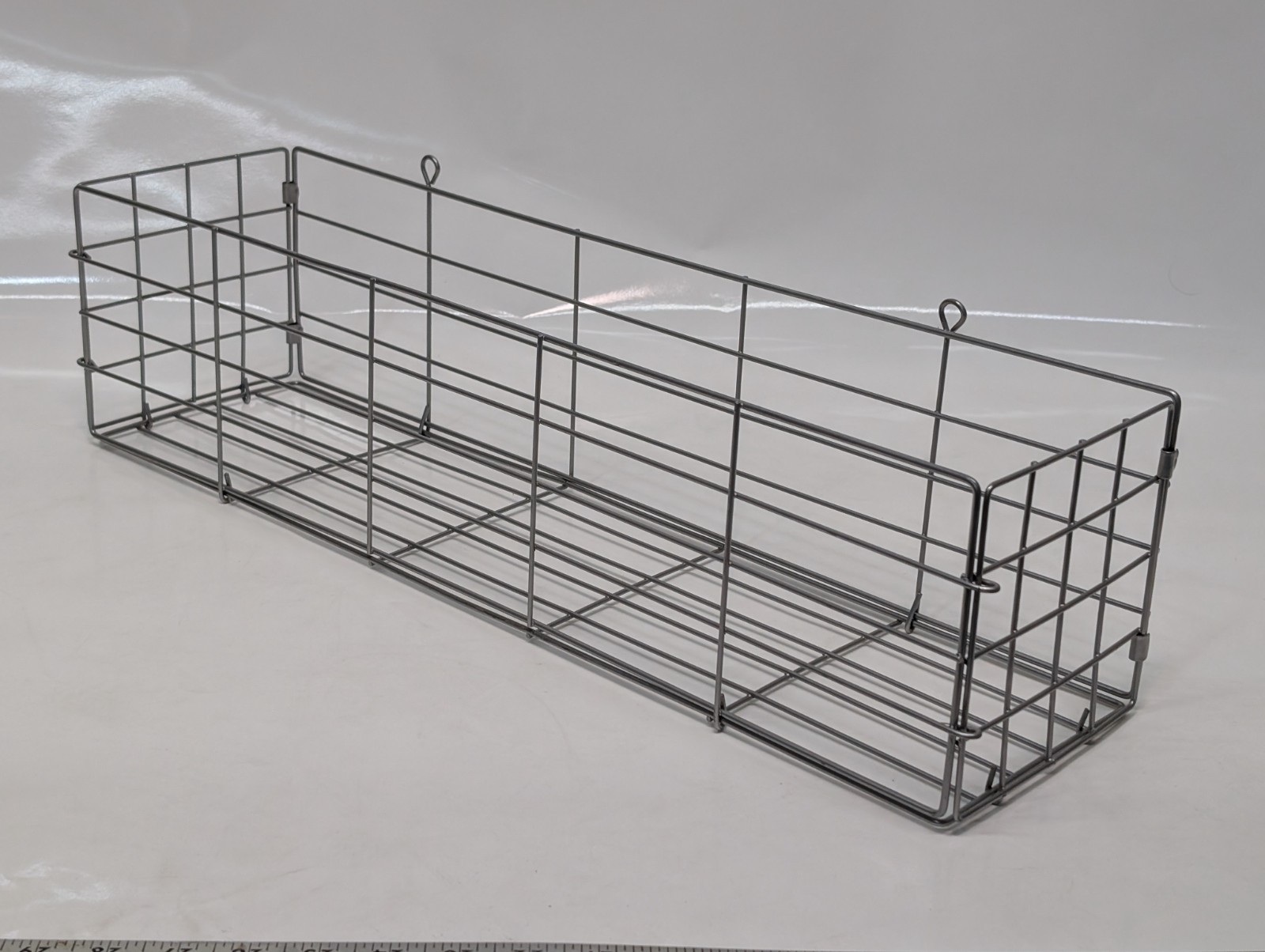 Unbranded Rectangular Powder Coated Wire Medical Station Cart/Wall Mount Basket