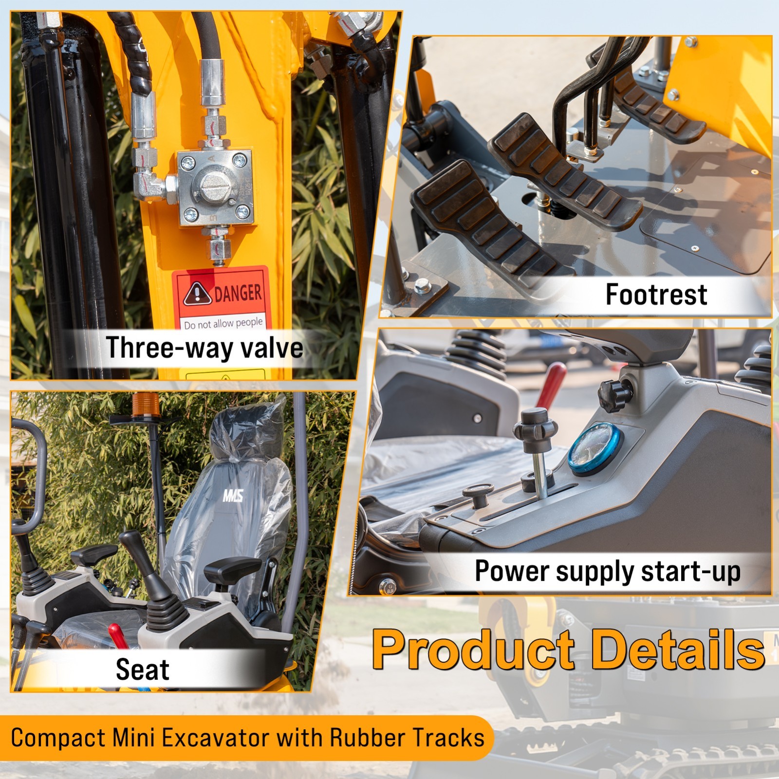FREE SHIP 1.6Ton 2Ton Mini Excavator EPA B&S Engine Tracked Crawler Digger