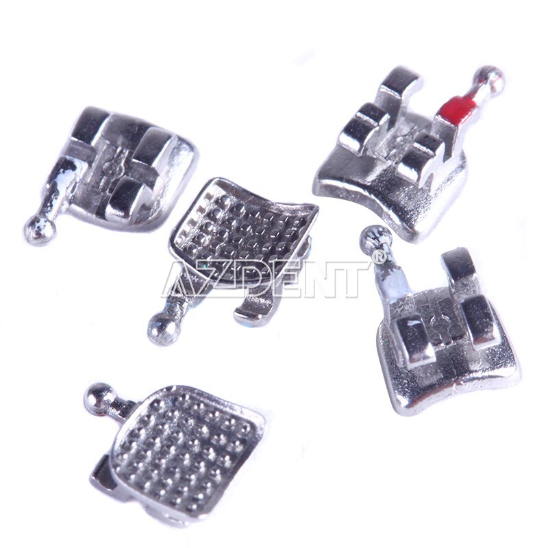 AZDENT Dental Orthodontic Brackets Braces Metal Mini Roth/MBT.022 Hook 3 4 5 USA