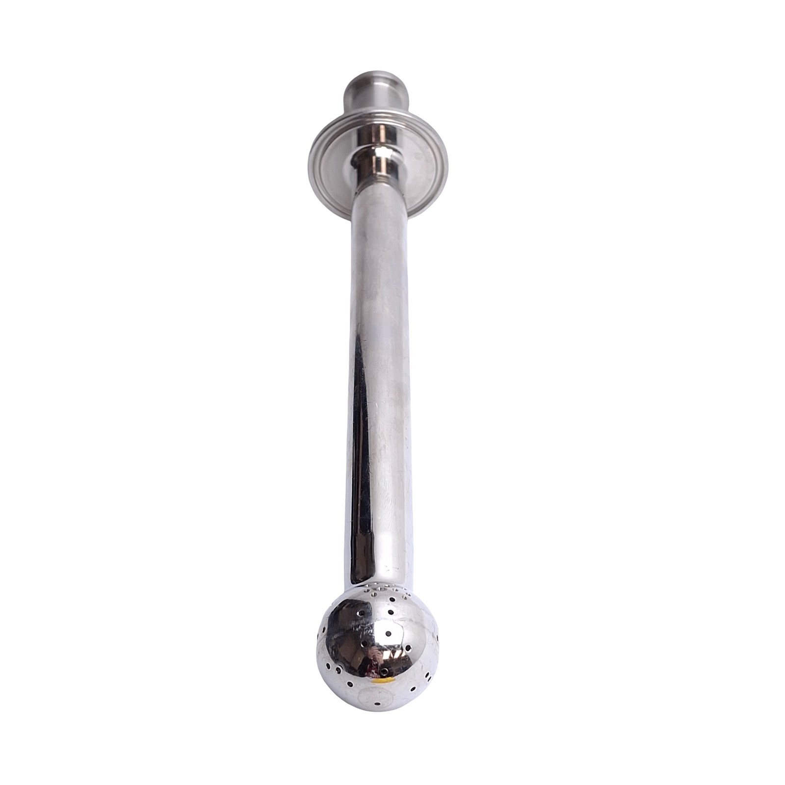 ISS Sanitary Supply Tube With Spray Ball, 1/2in Tri-Clamp 8.12in Internal Length