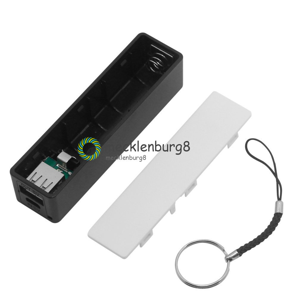 Black 1×18650 Portable USB Power Bank Charger Pack Box Battery Case