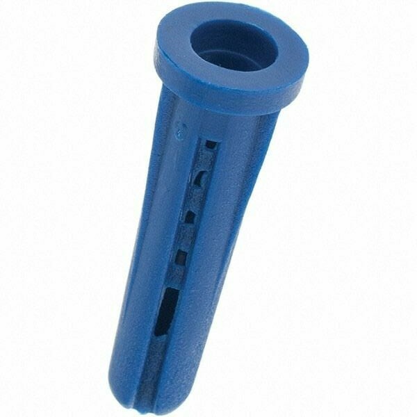 Conical Plastic Anchors 1/4″ #10-#12 x 1″ Blue, Red, White or Clear, Made in USA
