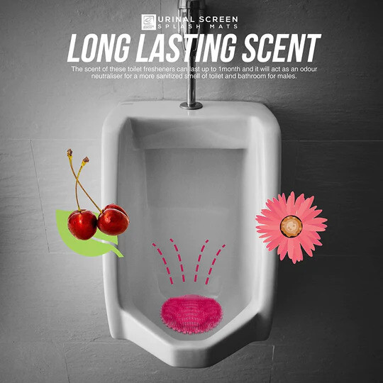 3 -50 Men’s Bathroom Urinal Screens Deodorizing Toilet Scented Freshener Filters