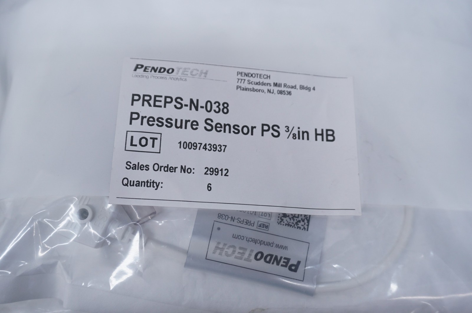 (Qty 14) PendoTech PREPS-N-038 Single-Use Pressure Sensor, Non-Sterile 3/8″