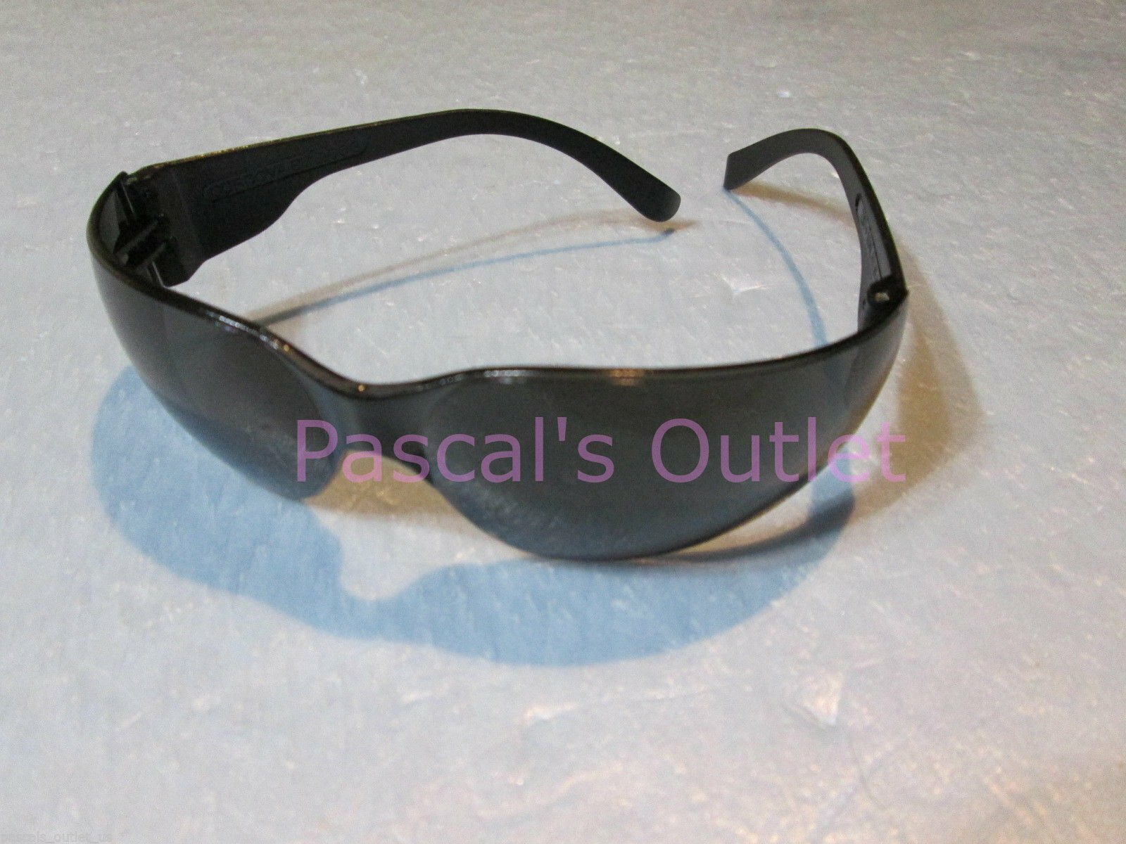 4 pack Tinted Safety Goggles (Dark grey smoke lens) Crews or Bulldog or Cordova