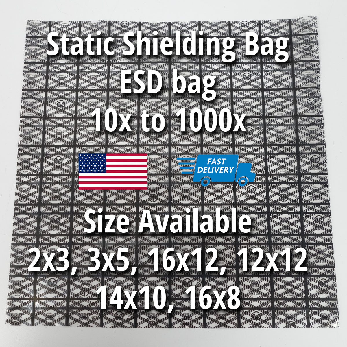 10x to 1000x Premium ESD Anti-Static Shielding Bags Open Top 2″ – 16″ X 3″ – 14″